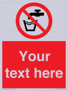 Custom prohibition not drinking water